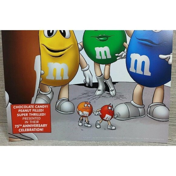 M&M'S 2016 Marvel Custom 75th Anniversary Multicolor Chocolate Candy Wall Poster - Picture 4 of 5
